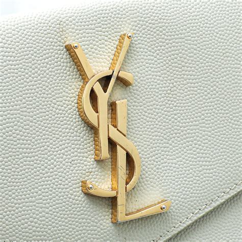 ysl uptown pouch blanc vintage